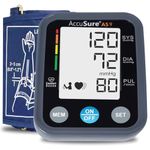 AccuSure Blood Pressure Monitor Fully Automatic Digital Large Display And Adjustable Arm-Cuff Comes - Grey Color