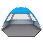 Venustas Beach Tent Sun Shelter for 3/4-5/6-7/8-10 Person, UPF 50+ UV Protection Beach Canopy, Lightweight and Easy Setup Cabana, Portable Beach Shade Tent