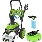 Greenworks 2000 PSI 1.2 GPM Cold Water Electric Pressure Washer Green 5113202HDVT