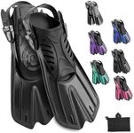 Diving fins Snorkeling Gear for Adults Snorkel fins ，Swim fins Open, Adjustable, Men, Women, Children, Swim Flippers