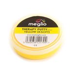 Meglio Hand Therapy Putty - Strength Training & Stress Relief, Hand Exercise Putty for Adults & Childrens, Variable Resistive Strength | (Yellow X-Soft, 53g)