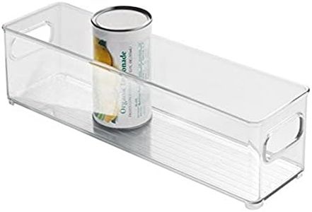 iDesign Fridge/Freeze Binz Boite Rangement Frigo, Box de Rangement Empilable en Plastique, Transparent 36,8 X 10,2 X 10,2 cm