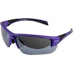 Global Vision Hercules-7 Women' s Softball Pickleball Tennis ANSI Z87.1 Safety Sunglasses Purple Frame with Flash Mirror Lenses