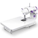 Sewing Machine, Portable Sewing Machine with Telescopic Table and Built-in Light, Small Sewing Machine Suitable for Beginners or Professional Tailors or DIY