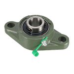 uxcell UCFL204 Flanged Pillow Block Bearing, 20mm Bore Diameter, Cast Iron/Chrome Steel, Set Screw Lock (Pack of 1)