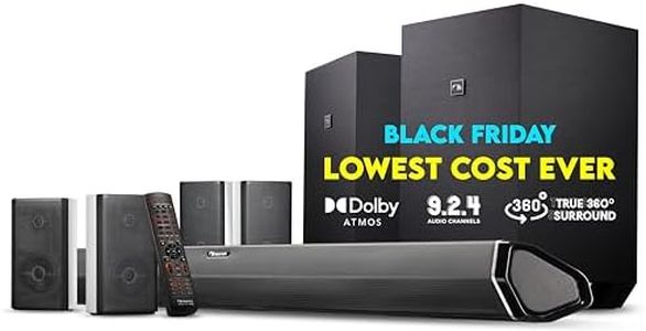 Nakamichi Shockwafe Ultra 9.2.4 Channel 1000W Dolby Atmos/DTS:X Soundbar with Dual 10" Subwoofers (Wireless) & 4 Rear Surround Speakers. Enjoy Plug and Play Explosive Bass & High End Cinema