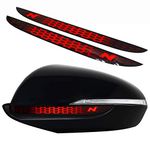 DS013 Decorative Wing Mirror Sticker Digital Print Honeycomb Neon Red