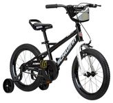 Schwinn Koen & Elm Toddler and Kids Bike, For Girls and Boys, 16-Inch Wheels, BMX Style, With Saddle Handle, Training Wheels Included, Chain Guard, and Number Plate, Black