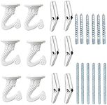 LIFEUNITE 6 Sets White Ceiling Hook