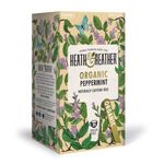 Heath & Heather Organic Peppermint Teabags | Individually Wrapped Caffeine-Free Herbal Tea Infusion | 1 Pack of 20, Total 20 Tea Bags