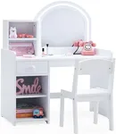 BXKX Kids Vanity with Lights, Princ