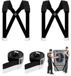 MAXBROTHERS Moving Straps, Lifting Strap for 2 Movers, Shoulder Lifting and Moving System for Appliances, Furniture, Mattresses or Heavy Objects up to 440lbs, Black