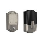 Schlage Encode Smart WiFi Deadbolt with Camelot Trim in Satin Nickel (BE489WB CAM 619)