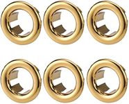 ARCORA 6 Pack Sink Overflow Ring Gold Bathroom Kitchen Sink Basin Trim Overflow Cover Hole Insert Cap