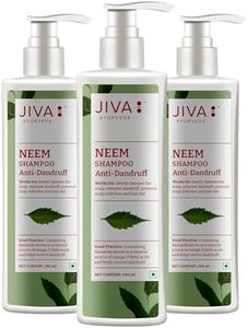 Jiva Neem Shampoo 200ml | 100% Pure & Natural | Removes Impurities, Nourishes Hair, And Prevents Dandruff | Antifungal & Antibacterial | Pacifies Pitta & Kapha Doshas (Pack Of 3)