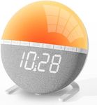 Wake Up Light Sunrise Alarm Clock for Kids, Adults, Heavy Sleepers, Bedroom, Sunlight Alarm Clock with Sunrise Simulation, Snooze, 7 Ringtones, Sleep Aid, 9 Colors Night Light, Ideal for Gift