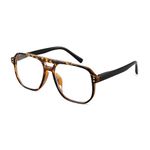 FEISEDY Retro Aviator Reading Glasses Women Men Blue Light Blocking Reader Plastic Lightweight Frame B0071(Leopard,1.5x)