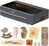 xTool P2S 55W CO2 Laser Cutter, Smart Desktop CO2 Laser Engraver and Cutter Machine, Dual Smart 16MP Cameras, 3D Curved Cylinder Engraving, Create with Wood and Metal Acrylic Glass Fabric Leather