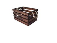 UrbanMantra Wood Rugged Décor Storage Box (Brown, 15 X 11 X 8 Inch)