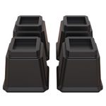 Lutown-Teen Bed Risers 5 inch Heavy Duty Furniture Risers for Sofas, Chair Risers Sofa Risers Table Risers Set of 4 Pack, Black