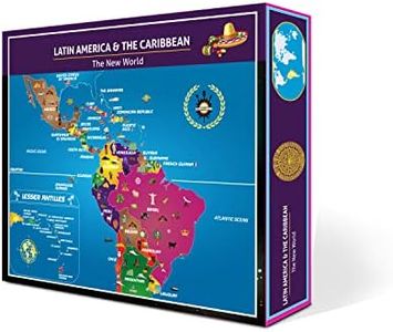 Latin America & Caribbean Map Puzzle – Map of South America – Jigsaw Puzzle-Educational History – 100 Piece Puzzles –The New World Continent – Mexico | Brazil | Chile | Peru | Colombia | South America