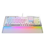 ROCCAT Vulcan II Max – Optical-Mechanical PC Gaming Keyboard with Customizable RGB Keys and Palm Rest, Titan Smooth Linear Switches, Aluminum Plate, 100M Keystroke Durability White (ROC-12-023)