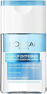 L'Oréal Paris Make-Up Remover, Facial Cleansing Specially for Long-Lasting and Waterproof Eye and Lip Makeup, Suitable for Sensitive Eyes, 1 x 125 ml