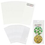 120Pcs Sublimation Car Coasters Blanks, Car Coasters Sublimation Blanks, Car Coaster Packaging, 6.8 * 3 Inch Sublimation Car Coaster Cards with 120Pcs Self-Seal Bags for Heat Press Machines (White)