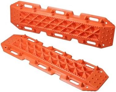 Maxsa 20333 Heavy-Duty Escaper Buddy Traction Mats for Off-Road Mud, Sand, & Snow Vehicle Extraction and Recovery, Bendable, Unbreakable, Orange, 2 Pack