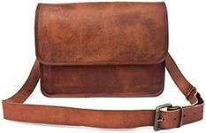 Vintage Leather Messenger Bag Fits 