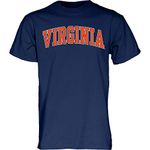 Blue 84 NCAA Virginia Cavaliers Mens Arching Team Color Short Sleeve T Shirt, Virginia Cavaliers Navy, Large