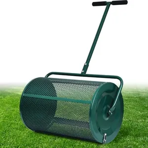 Gbekery 24-Inch Compost and Peat Moss Spreader- Heavy-Duty Multi-Purpose Lawn Spreader for Topsoil, Manure, Fertilizers, Mulch - Durable Metal Mesh