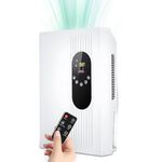 Rofawee 2-in-1 Dehumidifier and Air Purifier with Drain Hose Remote Control LCD Touchscreen Humidi Setting 77oz Dehumidifier with Auto ON/Off 24H Timing for 300 sq.ft Basement Bedroom Bathro