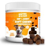 NUTRIPOOCH Hip + Joint Soft Chews For Dogs - Joint Supplements For Dogs With Glucosamine, Chondroitin, And Green-Lipped Mussels - Dog Joint Supplements For Small And Big Dogs - 120 Chews Per Tub