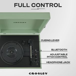 Crosley Voyager Bluetooth Turntable – Sage Green