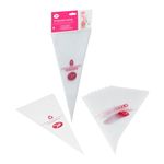 Tala 10 Reusable Icing Bags - Clear Piping Bags Disposable for Cakes, Cupcakes and Baking Piping Set Decorations - Fits Any Nozzle - Bakeware Accessories - 16.5 cm x 31 cm, White