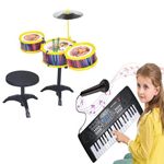 IYAAN Kids Drum Set/Musical Drum Toy with Kids Musical Keyboard Piano Toy for Kids Boys and Girls Birthday Return Gift Item