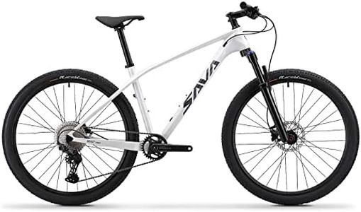 SAVADECK Carbon Fiber Mountain Bike, Dual Disc Brake Axle Thru Adventure Mountain Bike with Shimano CUES U6000 11 Speed Shift Groupset, 27.5/29 inch MTB Bicycle for Adult.