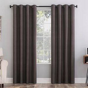 Sun Zero Columbia Energy Saving 100% Blackout Thermal Curtain Pair 50" x 63" (127cm x 160cm) - Fig