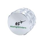 Herb Grinder by MileHighGrinders - Large 2.5 Inch Aluminium 4 Piece, w/Ultra Sharp Teeth, Storage Layer & Twist Lock Magnetic Lid. (Silver)