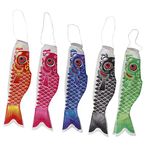 MonkeyJack 5pcs/ Set Japanese Carp Windsock Streamer Fish Flag Kite Koinobori 70x17cm Home Outdoors Hanging Decoration 5 Colors