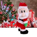 Christmas Ornament, Twerking Santa Claus, Electric Musical Hip Twisting and Hip Shaking Santa Claus Plush Toy, Xmas Decoration Doll Present for Kids