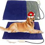 Pet Heating pad for Dog cat Heated Bed with Soft Washable Cover Indoor Puppy Heating pad Electric Cat Heating pad Waterproof Heated cat House mat (Letter, 34X21 inch)