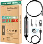 Autel Original MV108S Digital Inspection Camera, 2MP 1920x1080, Waterproof USB Endoscope, 8.5mm Ultra-Slim Borescope Snake Camera + LED Light, Work with Autel Scanner & PC, MV108 MV105S MV105 Upgrade