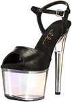 Ellie Shoes Women's Stiletto Sandal Heeled, Black, 8