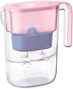 Waterdrop Alkaline Elfin 5-Cup Water Filter Pitcher with 1 Filter, Healthy, Clean & Toxin-Free Mineralized Alkaline Water (100 Gallons), Up to PH 9.5, BPA Free, Pink