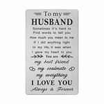 FALOGI To My Husband Wallet Card, I Love You Gifts For Him Husband, Husband Birthday Card, Fathers Day from Wife