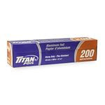 Titan Foil Heavy Duty Aluminum Foil Roll, Non-Stick Food Safe 30 cm x 200 m