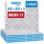 Aerostar 21 1/2x23 5/16x1 MERV 8 Pleated Air Filter, AC Furnace Air Filter, 6 Pack (Actual Size: 21 1/2" x 23 5/16" x 3/4")