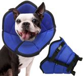 LiebeDD Dog Cone Collar, Adjustable Dog Cones After Surgery Soft Recovery Collars for Dogs, Elizabethan Pet Buster Collars for Dogs, Anti-Bite Dog Neck Collar After Surgery, Blue, XL